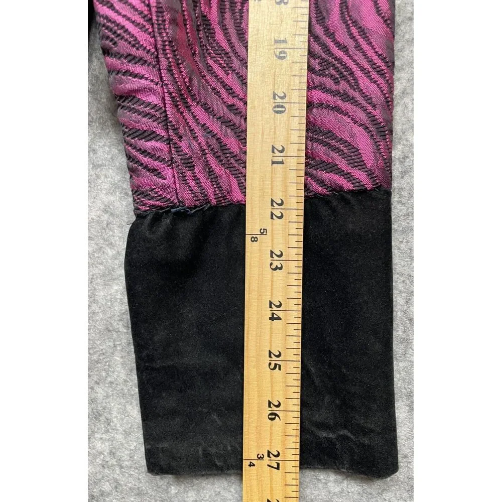 Vintage Elizabeth Courtney Bob Mackie Costumes Mens Jacket Theater Pink Black S